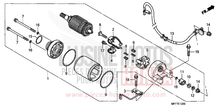 ANLASSER von TRANSALP ABS SHASTA WHITE (NH138) von 2010